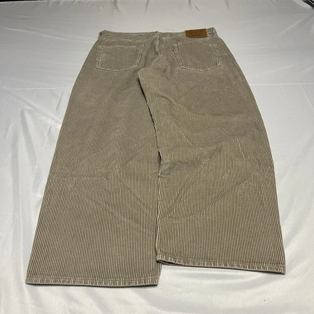 Levis Premium 578 Baggy Corduroy Pants Mens 34x30 (Fits 34x28) Beige Tan Skate